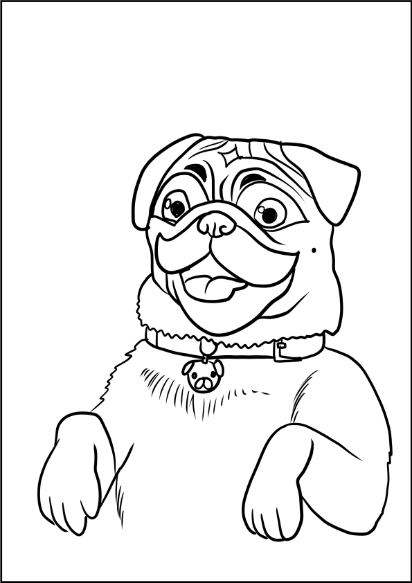 مايك الكلب الرسم 2 للطباعة واللون
