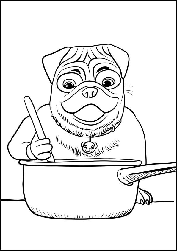 مايك الكلب الرسم 3 للطباعة واللون