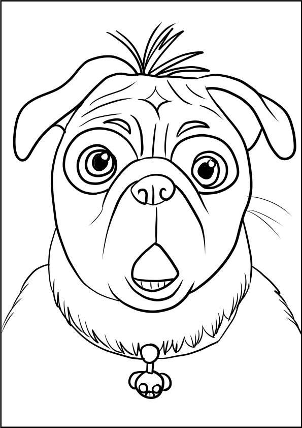 مايك الكلب الرسم للطباعة واللون 5