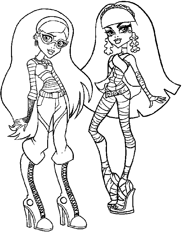 Disegno 6 di Monster High da stampare e colorare