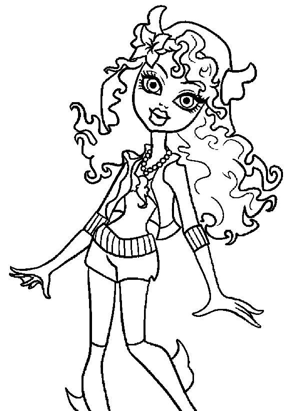 Drawing 19 from Monster High coloring page to print and coloring