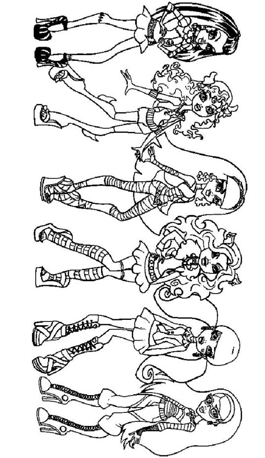 Drawing 21 from Monster High coloring page to print and coloring