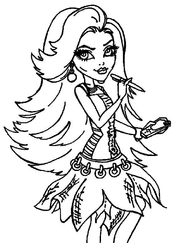 Drawing 23 from Monster High coloring page to print and coloring