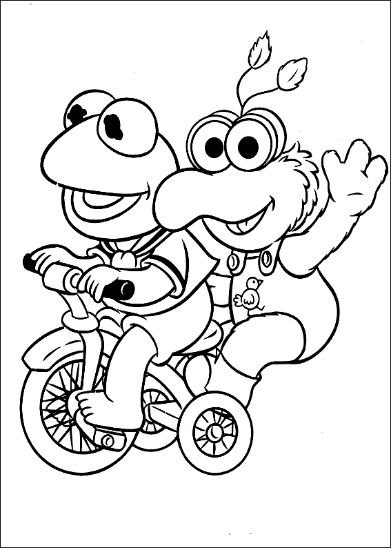 Drawing 1 of the Muppet babies to print and color