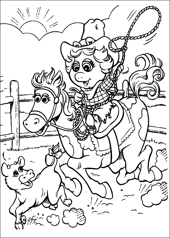 Drawing 12 from Muppet babies coloring page to print and coloring
