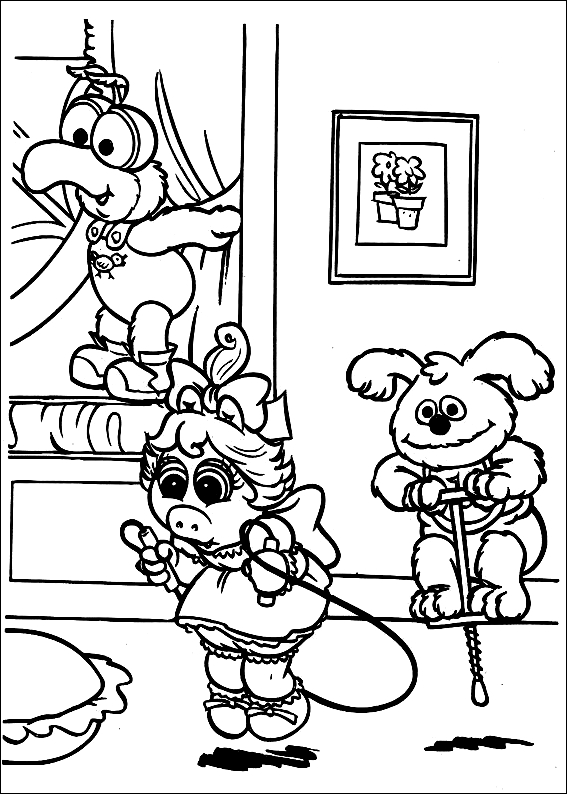 Coloriage 13 de Muppet babies  imprimer et colorier