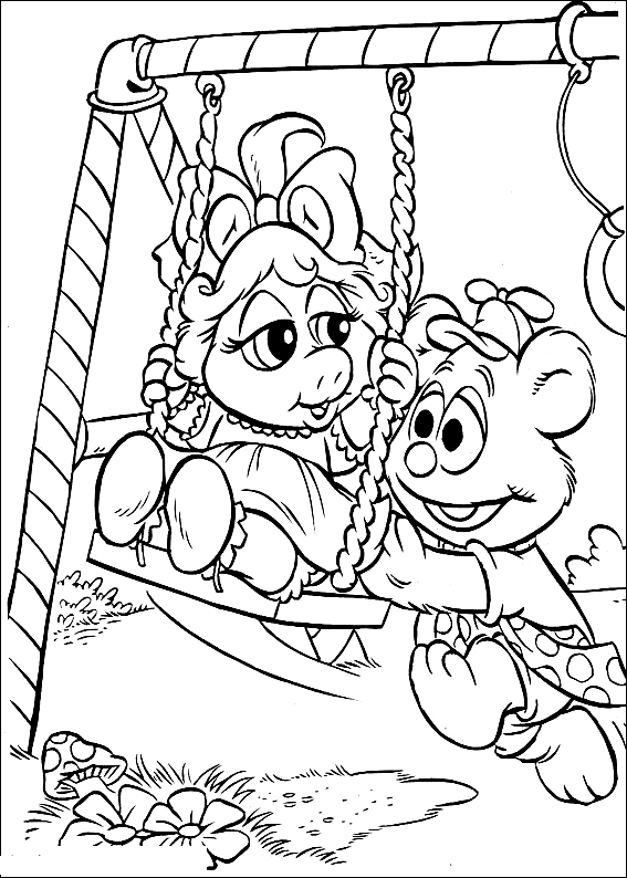 Drawing 17 from Muppet babies coloring page to print and coloring