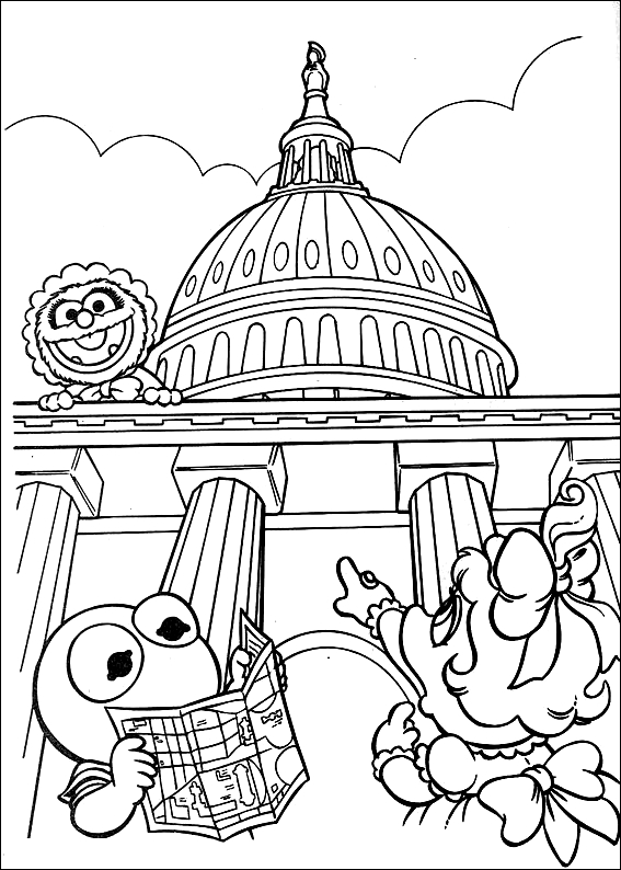 Drawing 22 from Muppet babies coloring page to print and coloring