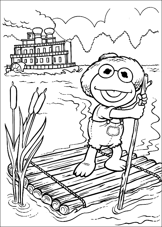Drawing 23 of the Muppet babies to print and color