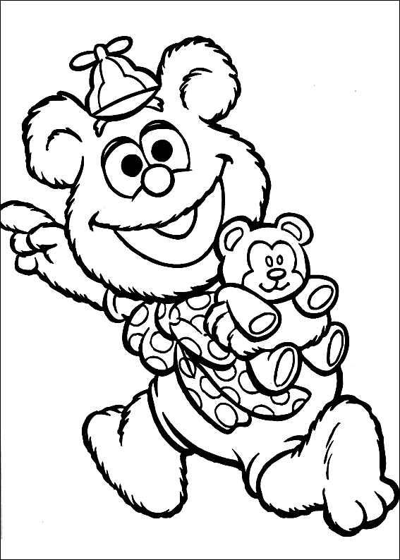 Disegno 24 dei Muppet babies da stampare e colorare