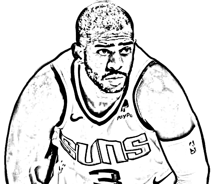 Chris Paul from Basketball NBA coloring page to print and coloring