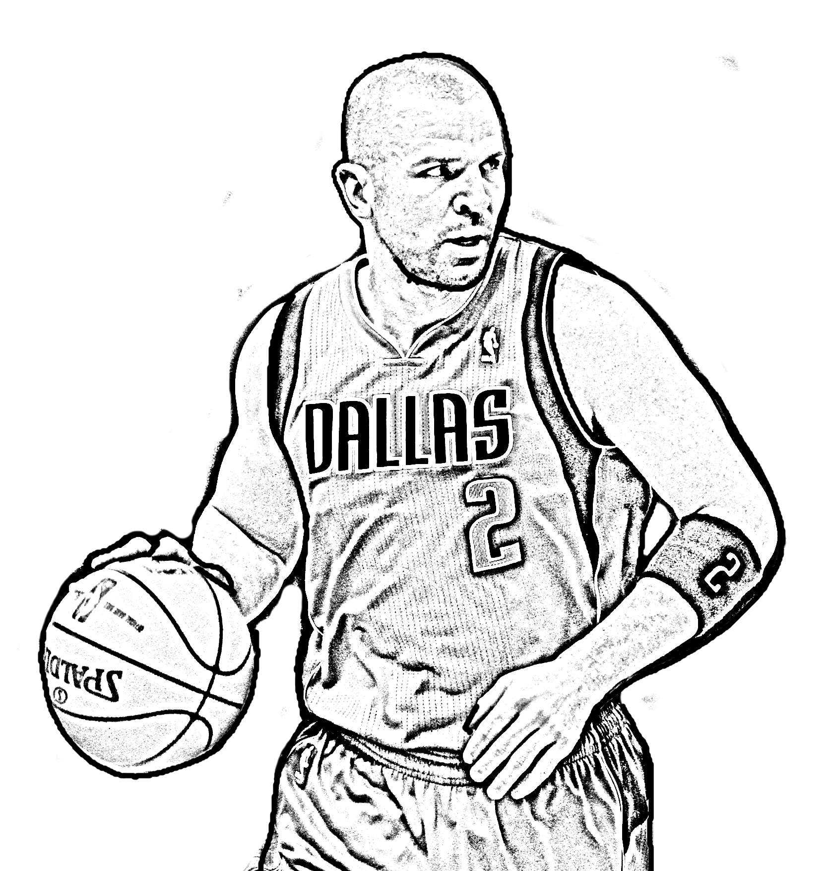 Jason Kidd from Basketball NBA to print and coloring