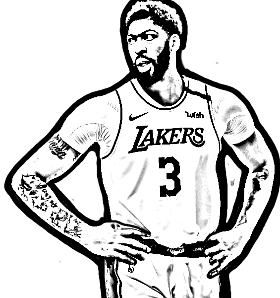 Desenho de Kareem Abdul-Jabbar de Basket NBA para imprimir e colorir