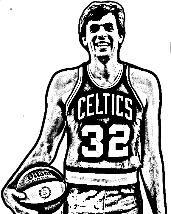 Kevin McHale from Basket NBA coloring page to print and coloring
