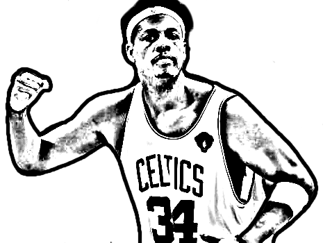 保罗皮尔斯从 NBA 篮球着色页打印和着色