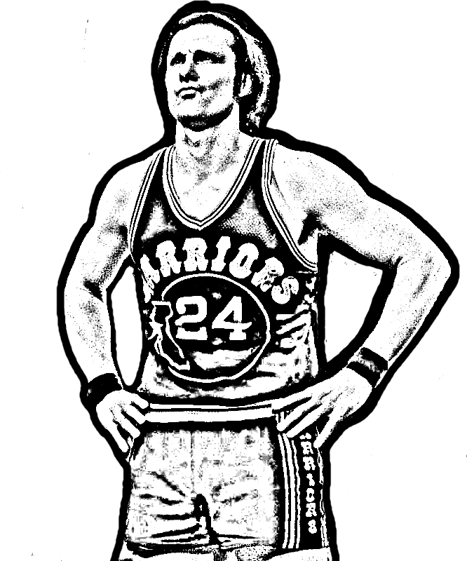 Rick Barry from Basket NBA coloring page to print and coloring
