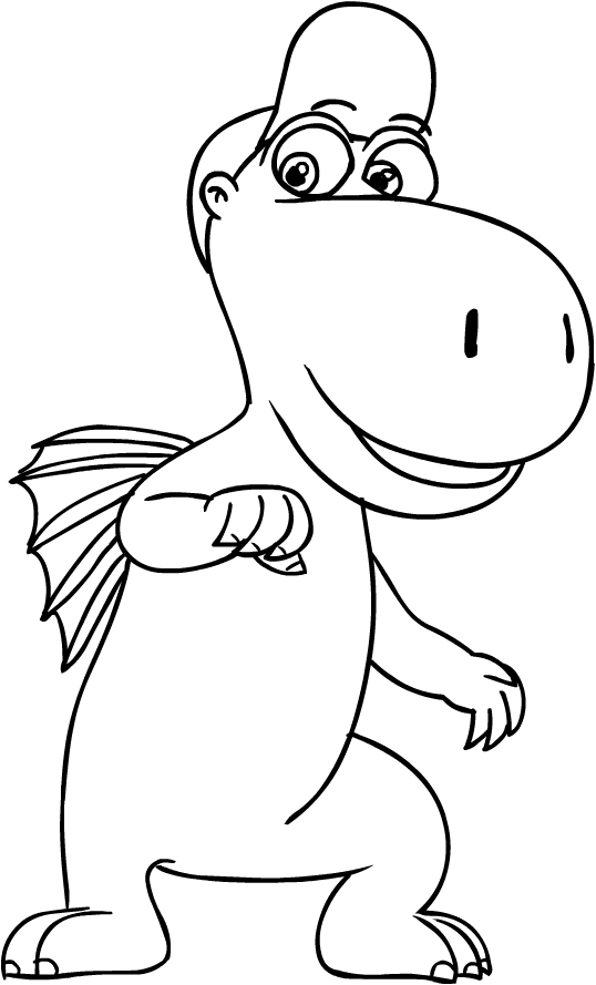 Desenho de Coco - o pequeno drago para imprimir e colorir