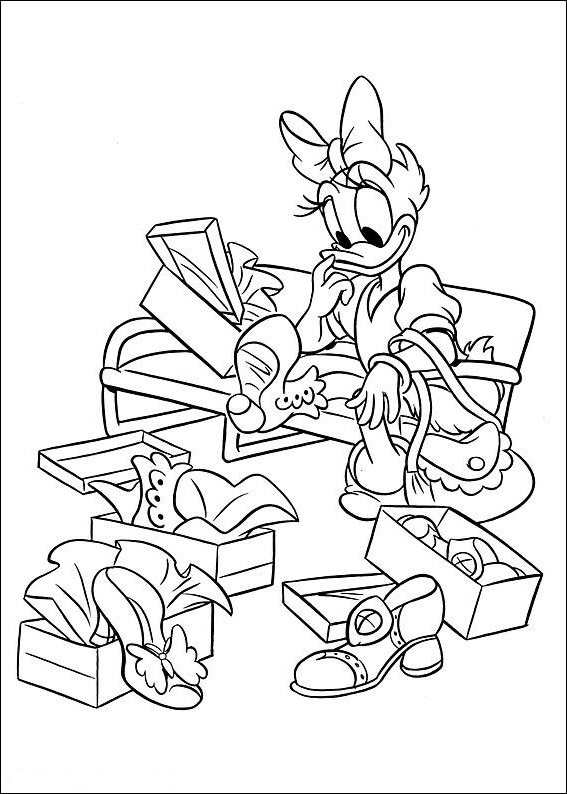 Coloriage 8 de Daisy Duck  imprimer et colorier
