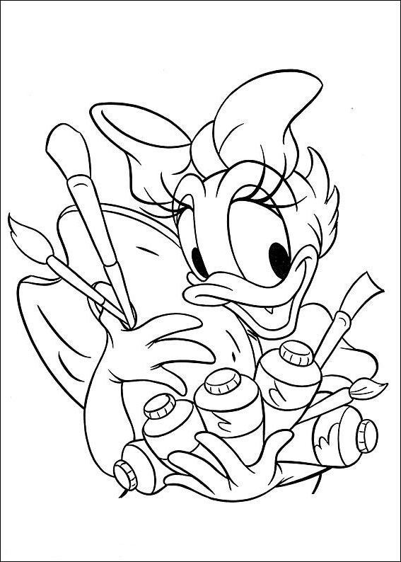 Dibujo 9 de Daisy Duck para imprimir y colorear