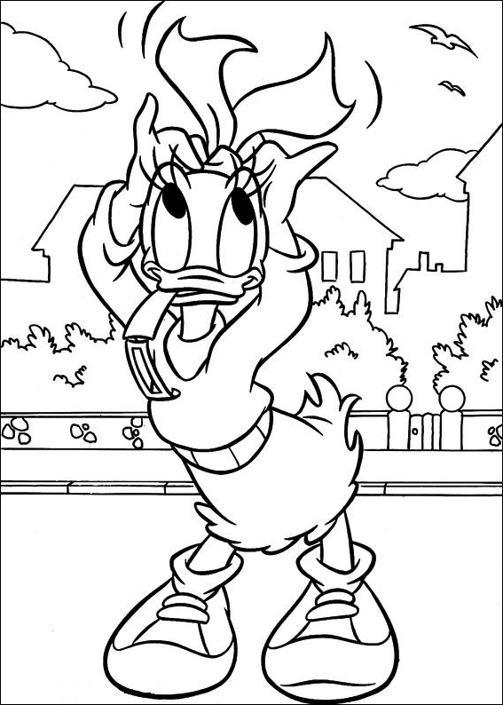 Dibujo 18 de Daisy Duck para imprimir y colorear