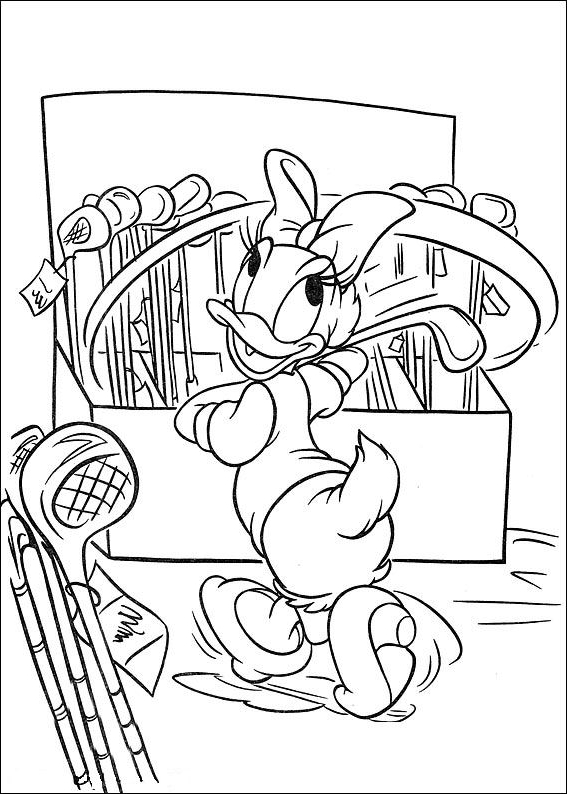 Drawing 22 of Daisy Duck to print and color