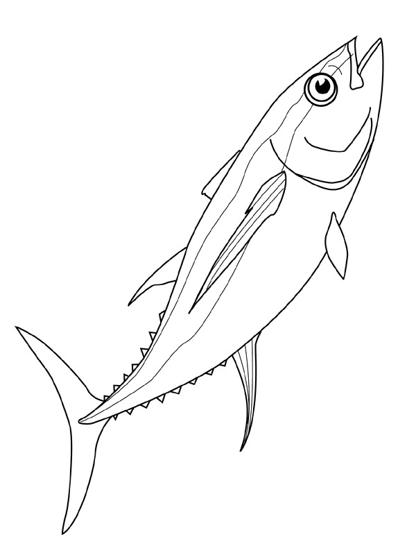 Drawing 3 from Fishes coloring page to print and coloring