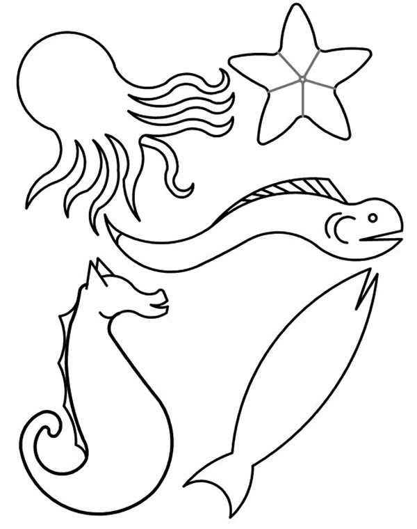 Drawing 9 from Fishes coloring page to print and coloring