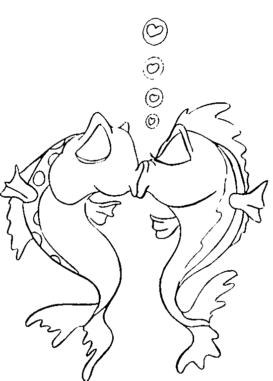Drawing 11 from Fishes coloring page to print and coloring