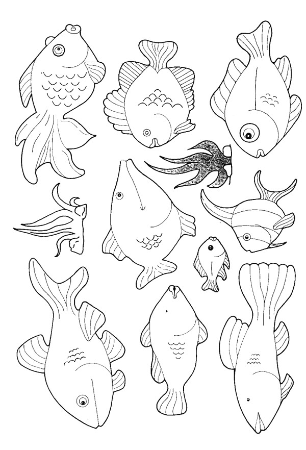 Drawing 12 from Fishes coloring page to print and coloring