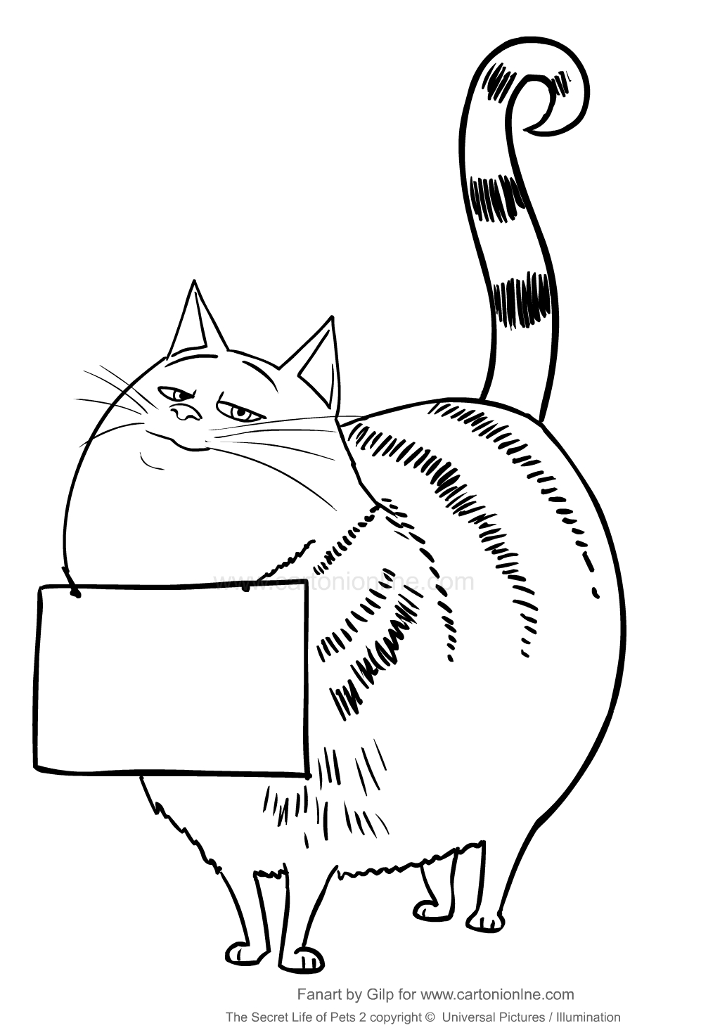 Dibujo de Chloe de Mascotas 2 para imprimir y colorear