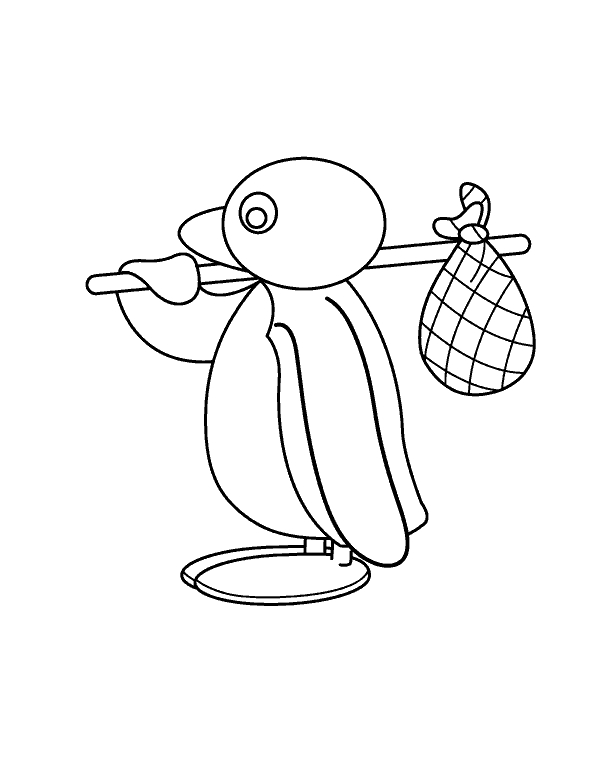 Desenho 5 de Pingu para imprimir e colorir