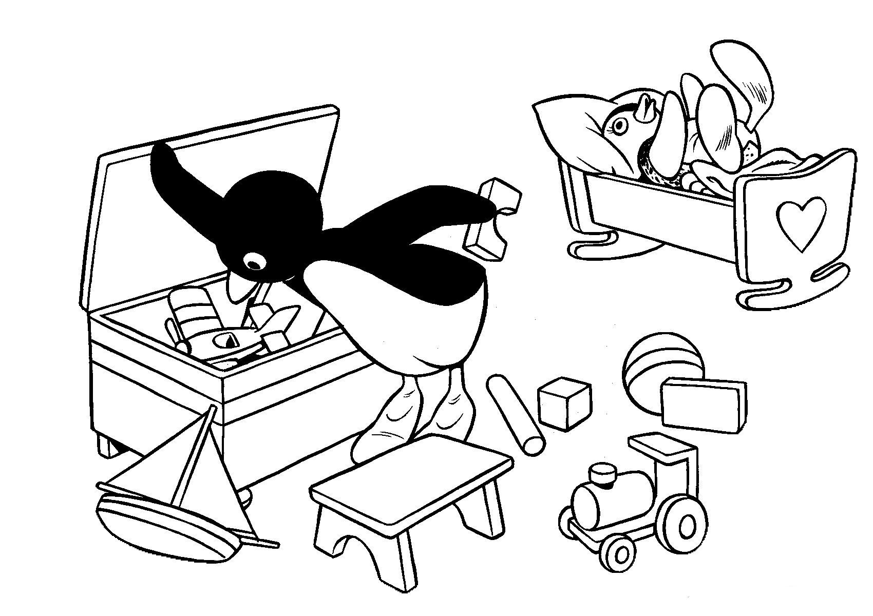 Drawing 12 from Pingu coloring page to print and coloring