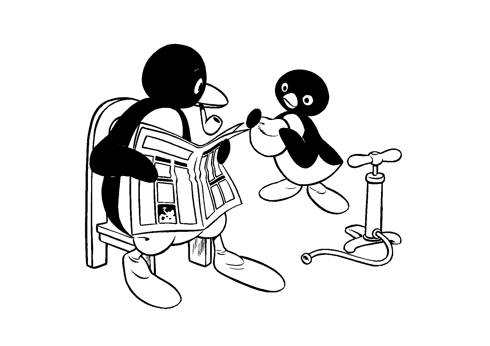 Drawing 18 from Pingu coloring page to print and coloring