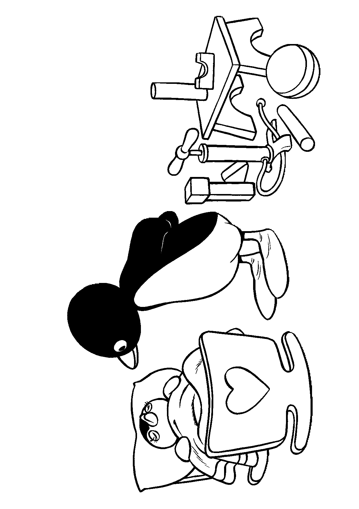 Dibujo 24 Pingu para imprimir y colorear