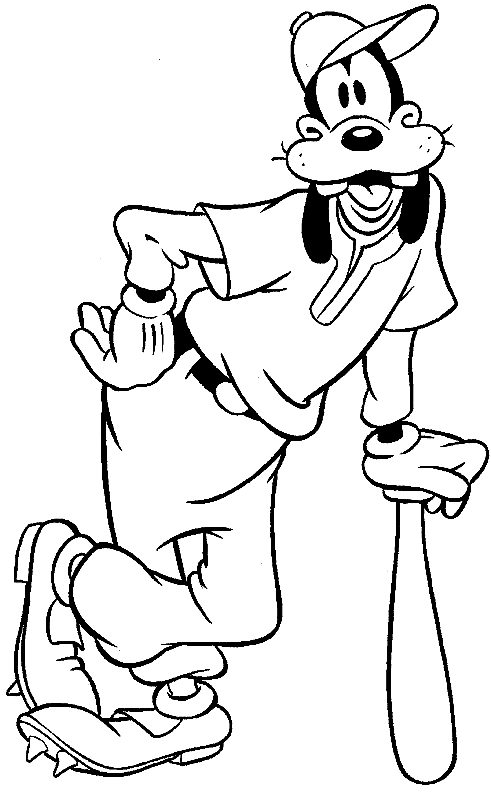 Goofy-Zeichnung 3 zum Ausdrucken und Ausmalen