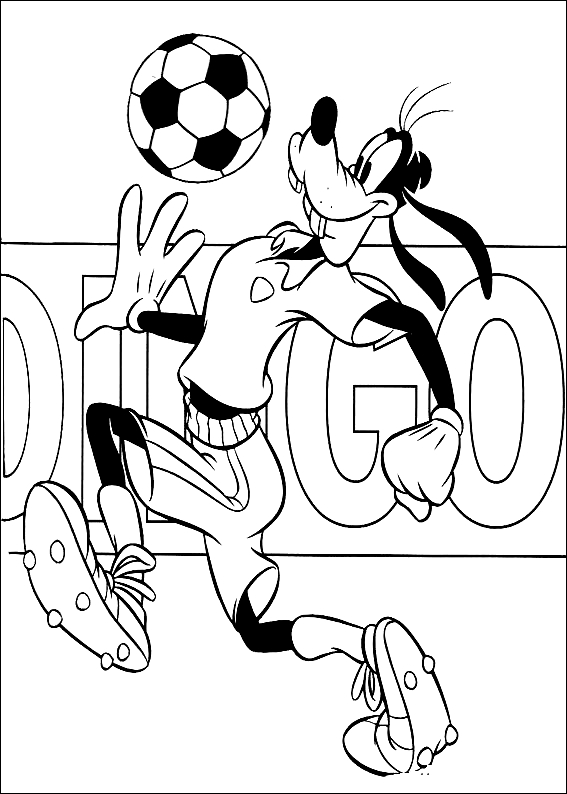 Dibujo 7 de Goofy para imprimir y colorear