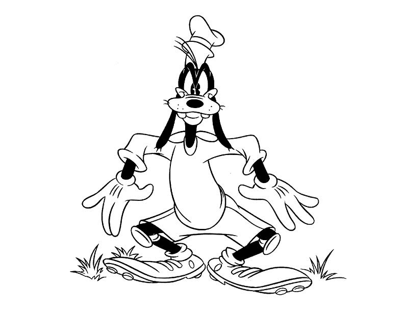 Goofy-Zeichnung 19 zum Ausdrucken und Ausmalen