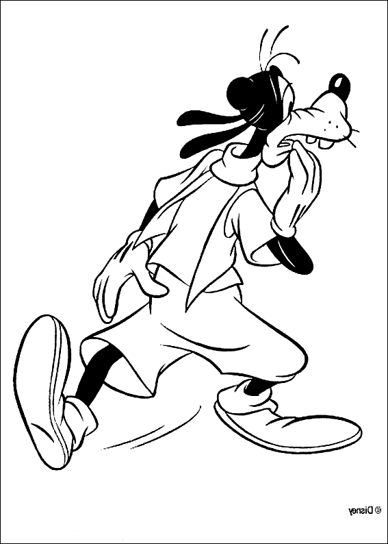 Goofy drawing 21 to print and color