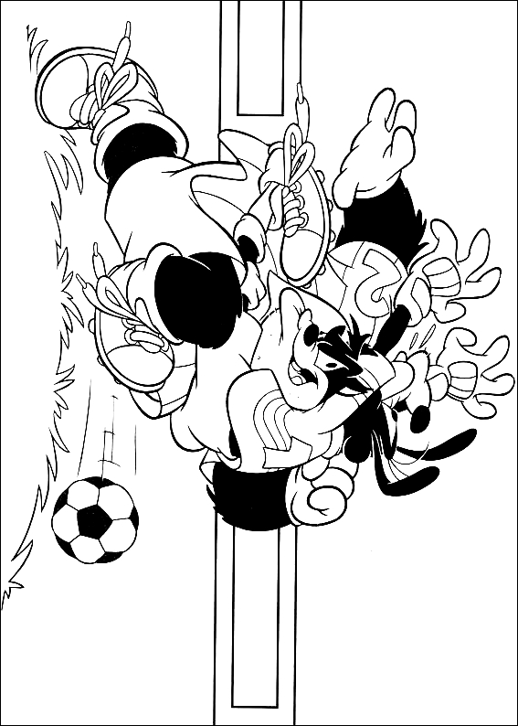 Dibujo 23 de Goofy para imprimir y colorear