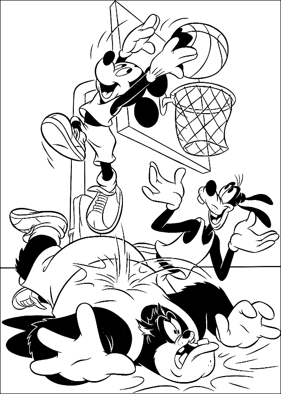 Dibujo 24 de Goofy para imprimir y colorear