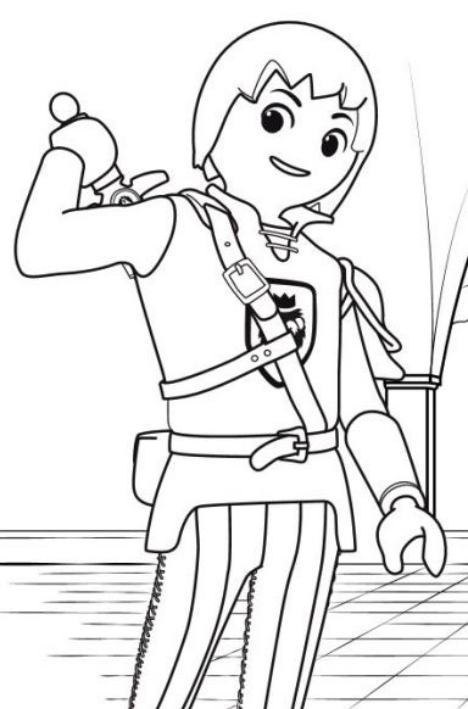 Playmobil Super 4   coloring page to print and coloring - Drawing 1