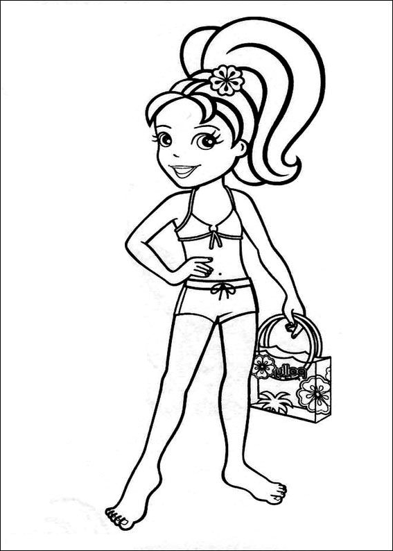 Drawing 3 from Polly Pocket coloring page to print and coloring