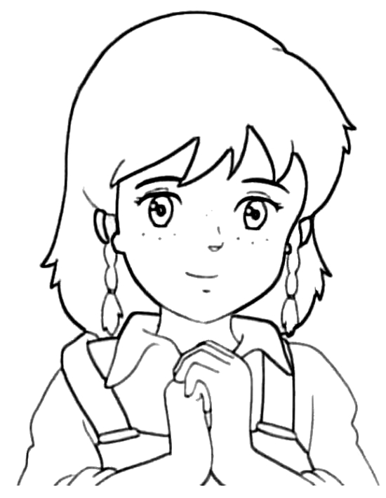 Drawing 3 from Pollyanna coloring page to print and coloring