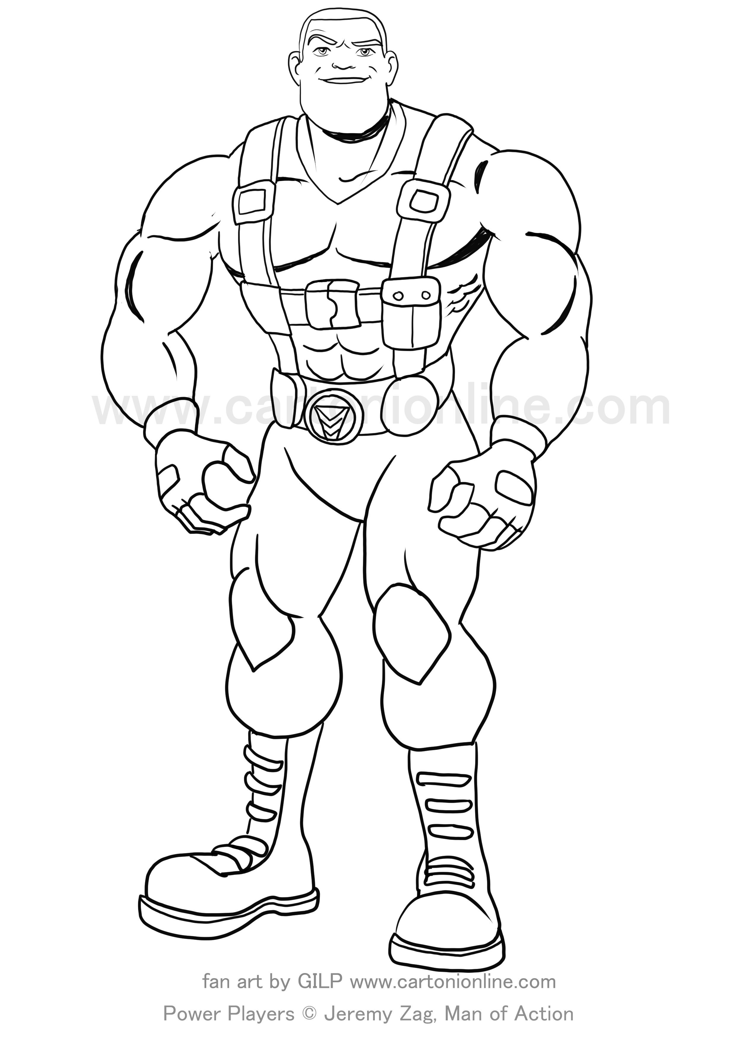 Sarge Charge from Power Players coloring pages to print and coloring