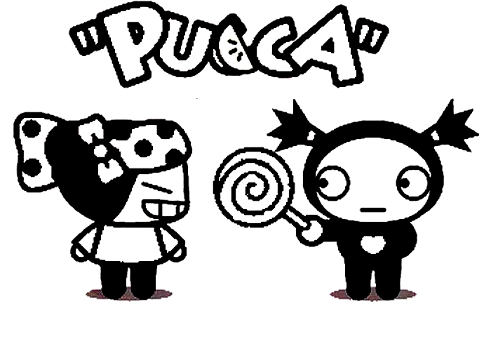 Drawing 3 from Pucca coloring page to print and coloring