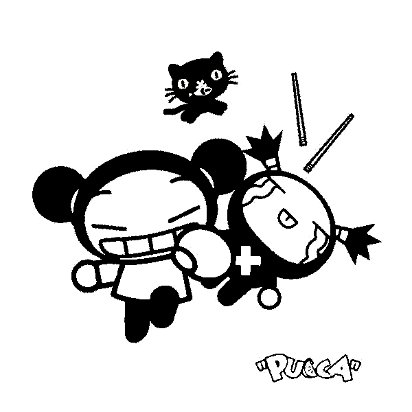 Drawing 5 from Pucca coloring page to print and coloring