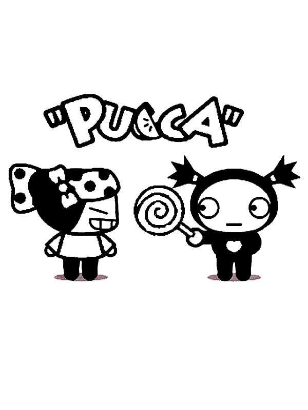 Drawing 6 from Pucca coloring page to print and coloring