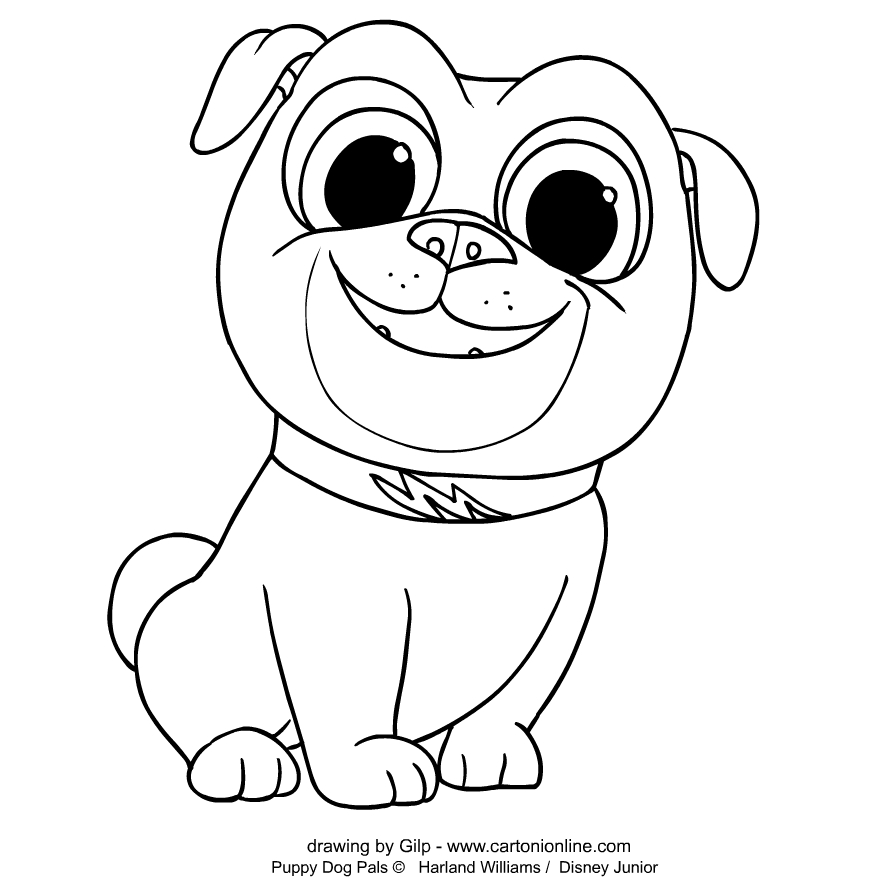 Coloriage de Puppy Dog Pals Bingo 2 pour imprimer et colorier