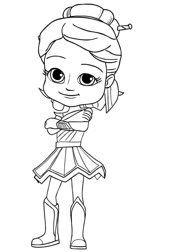 Coloriage de Mandy de Rainbow Rangers  imprimer et colorier