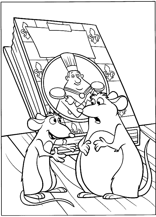 Disegno 4 di Ratatouille da stampare e colorare